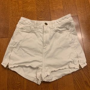 American Apparel White Denim  Jean Shorts